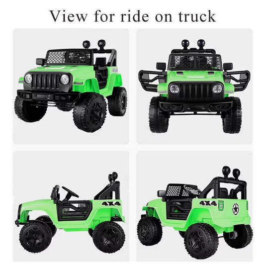 Electric Ride-On Truck for Kids with Remote Control, MP3 Player, LED Lights, and 12V Battery