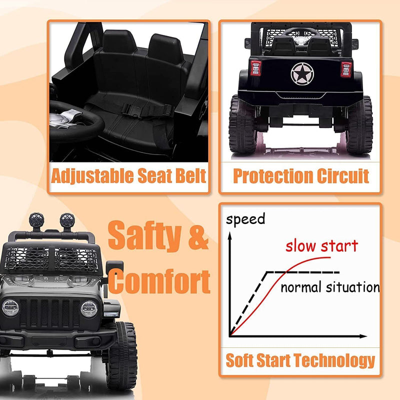 Load image into Gallery viewer, 2-Seater 12V Electric Ride-On Truck Toy with Remote Control for Kids
