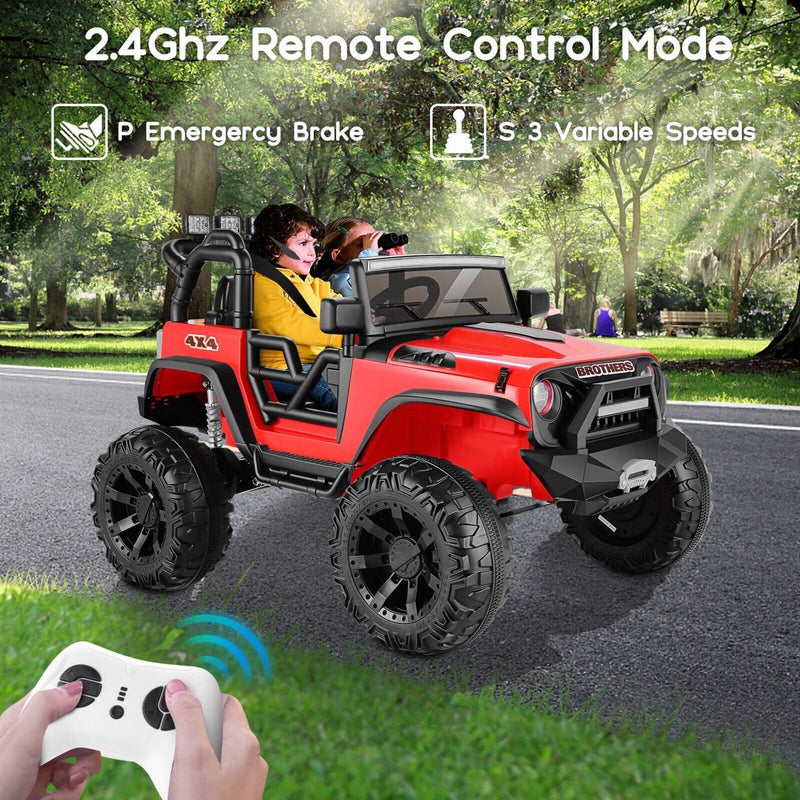 Load image into Gallery viewer, 2-Seater 24V/12V Electric Ride-On Truck for Kids with Bluetooth and 2x200W Motors - 77 New Features!
