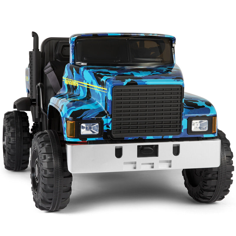 Load image into Gallery viewer, 2-Seater 24V Battery Powered Kids Ride-On Truck with Camo Design and 3-Speed RC Control
