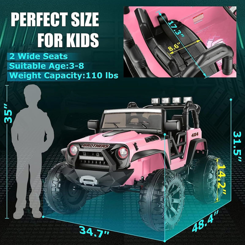 Load image into Gallery viewer, 2-Seater 24V Electric Ride-On Car for Kids with Remote Control - Pink
