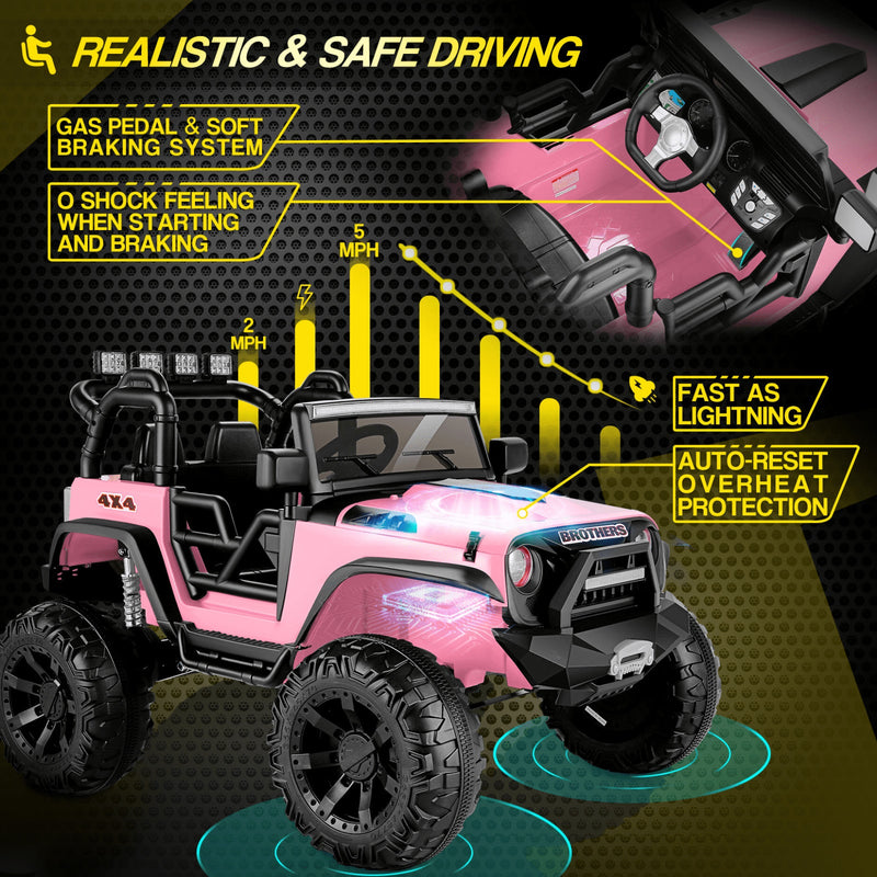 Load image into Gallery viewer, 2-Seater 24V Electric Ride-On Truck for Kids with Bluetooth and 2x200W Motors - 87 Exciting Features!
