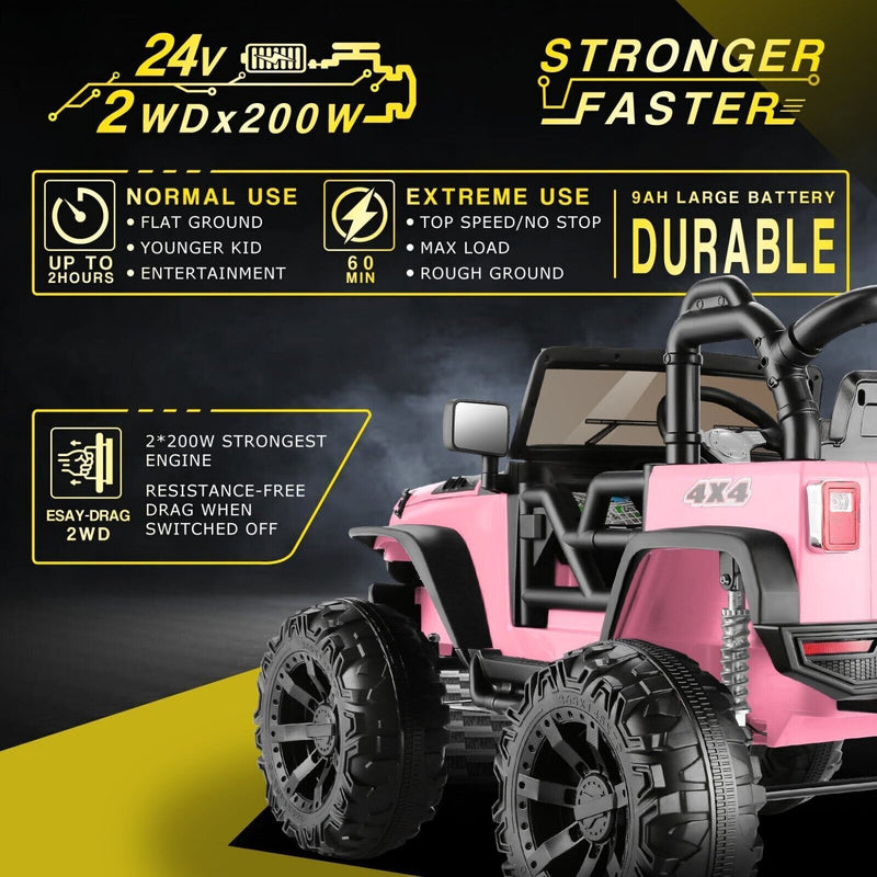 Load image into Gallery viewer, 2-Seater 24V Electric Ride-On Truck for Kids with Bluetooth and 2x200W Motors - 87 Exciting Features!
