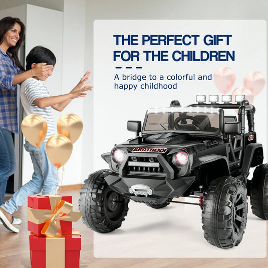 2-Seater 24V Electric Ride-On Truck for Kids with Parental Remote Control - US Version