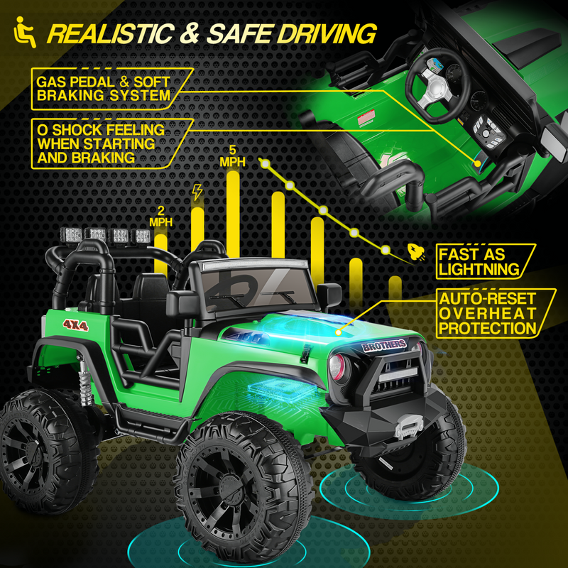 Load image into Gallery viewer, 2-Seater 24V Electric Ride-On Truck for Kids with Parental Remote Control - US Version
