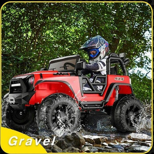 2-Seater 24V Electric Ride-On Truck with Bluetooth and LED Lights for Kids