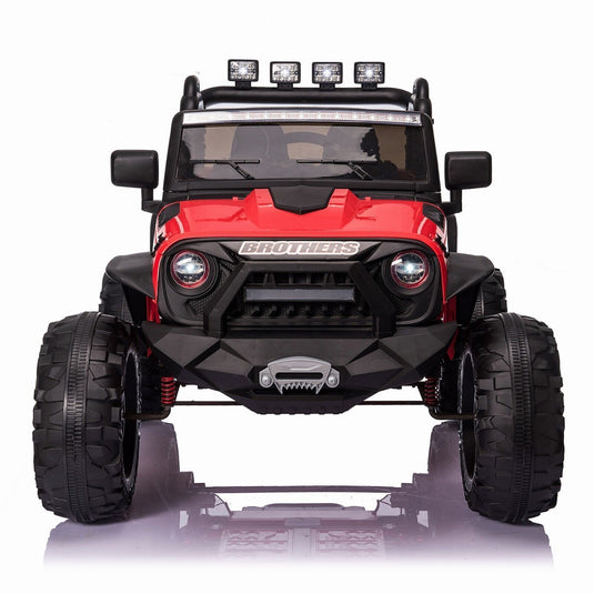 2-Seater 24V Electric Ride-On Truck with Bluetooth and LED Lights for Kids