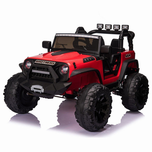 2-Seater 24V Electric Ride-On Truck with Bluetooth and LED Lights for Kids