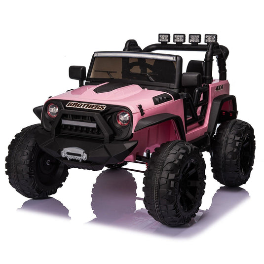 Pink 24V Electric Ride-On Toy Truck for Kids with Remote Control - 2x200W Motor