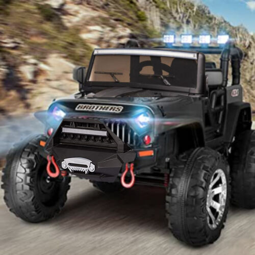 2-Seater 24V Electric Ride-On Truck with MP3, LED Lights, and Remote Control - 2X200W Power