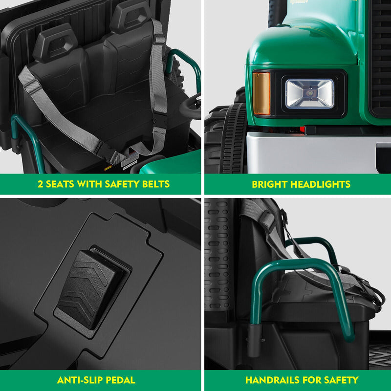 Load image into Gallery viewer, 24V Electric Ride-On Truck with Trailer and RC Control - 3 Speeds for Double the Fun!
