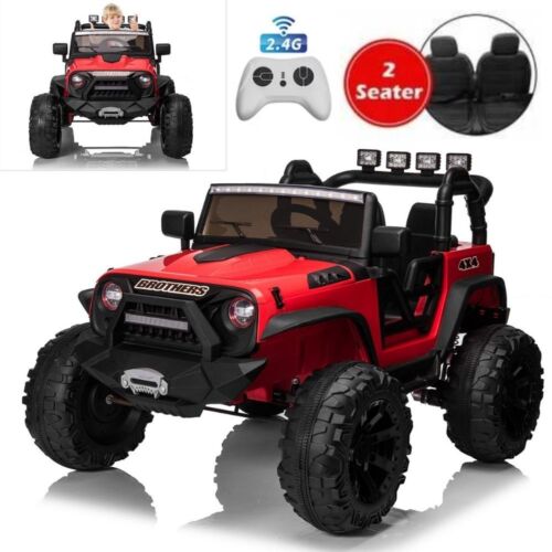 2-Seater 24V Electric Toy Truck for Kids with Remote Control and LED Lights