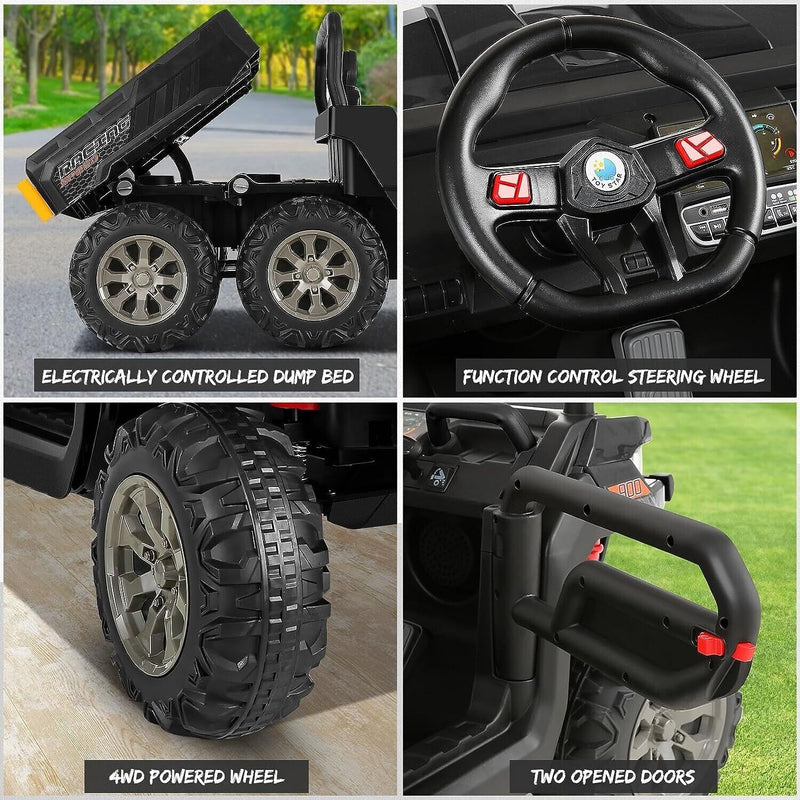 Load image into Gallery viewer, 2-Seater 24V Electric UTV Car with 4WD and Dump Bed for Kids - Powerful Off-Road Vehicle
