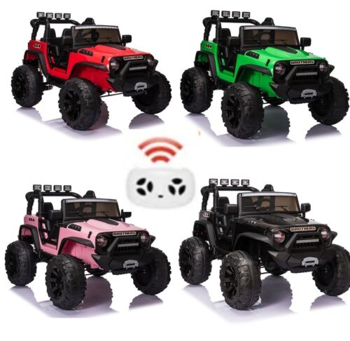 2-Seater 24V Kids Ride-On Truck with Remote Control, LED Lights, and 3-Speed Options