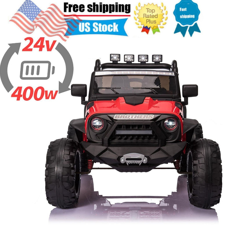 Load image into Gallery viewer, 2-Seater 24V Ride-On Car with Remote Control and Powerful 200W LED Lights - 3 Speed Options
