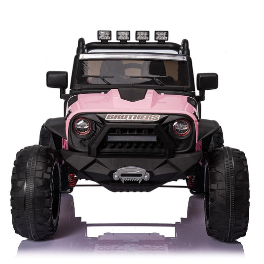 400W 2-Seater Electric Ride-On Jeep with LED Lights, MP3 Player, and Remote Control for Kids (24V)