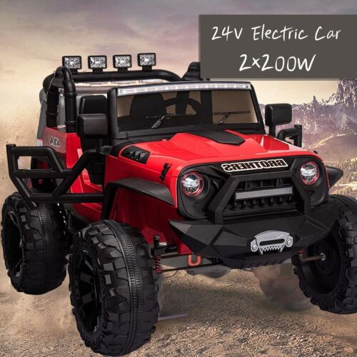 2-Seater 400W Electric Jeep for Kids with LED Lights and 24V Power
