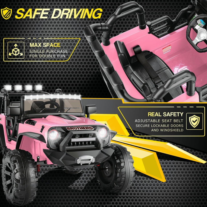 Load image into Gallery viewer, Electric 2-Seater Truck Toy for Kids with Remote Control - 2x200W 24V Power
