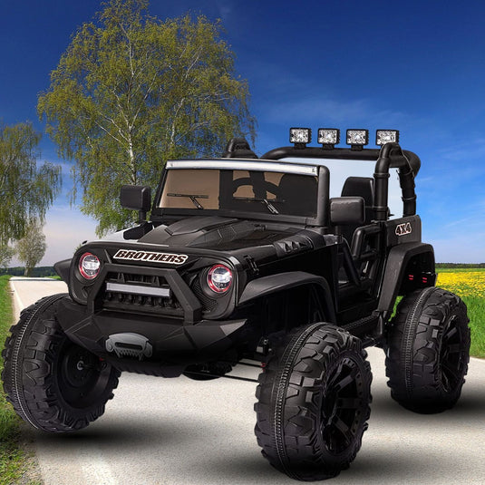 400W 2-Seater Electric Jeep with Spring Suspension and LED Lights for Kids (24V)