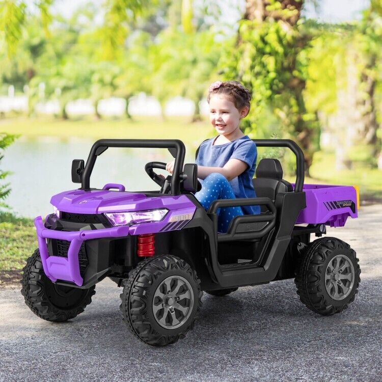 Load image into Gallery viewer, 2-Seater Electric Dump Truck Ride-On for Kids with Remote Control - 12V
