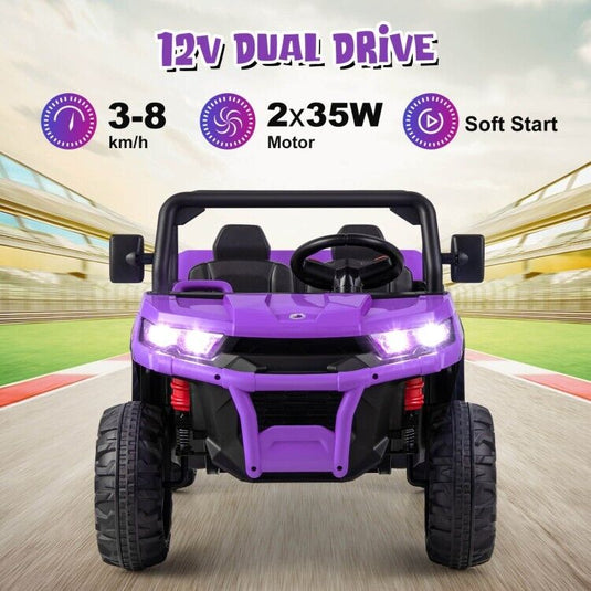 2-Seater Electric Dump Truck Ride-On for Kids with Remote Control - 12V