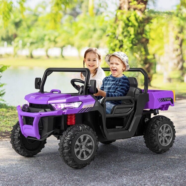 Load image into Gallery viewer, 2-Seater Electric Dump Truck Ride-On for Kids with Remote Control - 12V
