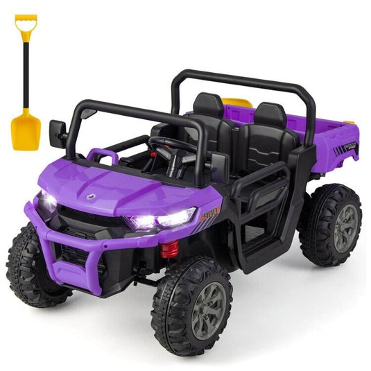 2-Seater Electric Dump Truck Ride-On for Kids with Remote Control - 12V