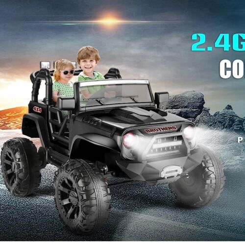 Load image into Gallery viewer, 2-Seater Electric Jeep for Kids with Music, LED Lights, Remote Control, and USB Port - 24V Power Wheels
