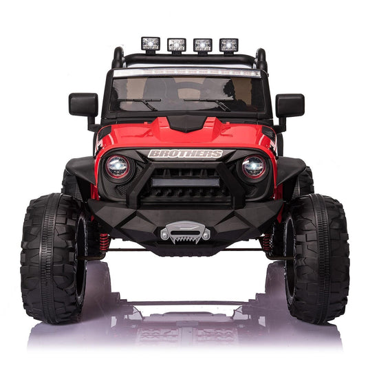 2-Seater Electric Jeep for Kids with Music, LED Lights, Remote Control, and USB Port - 24V Power Wheels