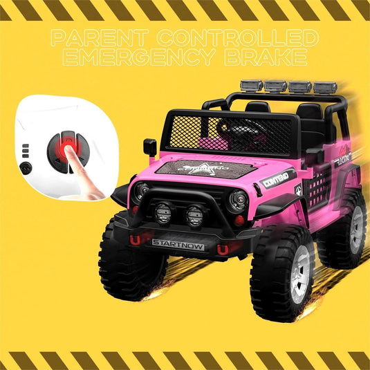 2-Seater Electric Kids Ride-On Car with LED Lights and MP3 Player - Perfect Xmas Gift!