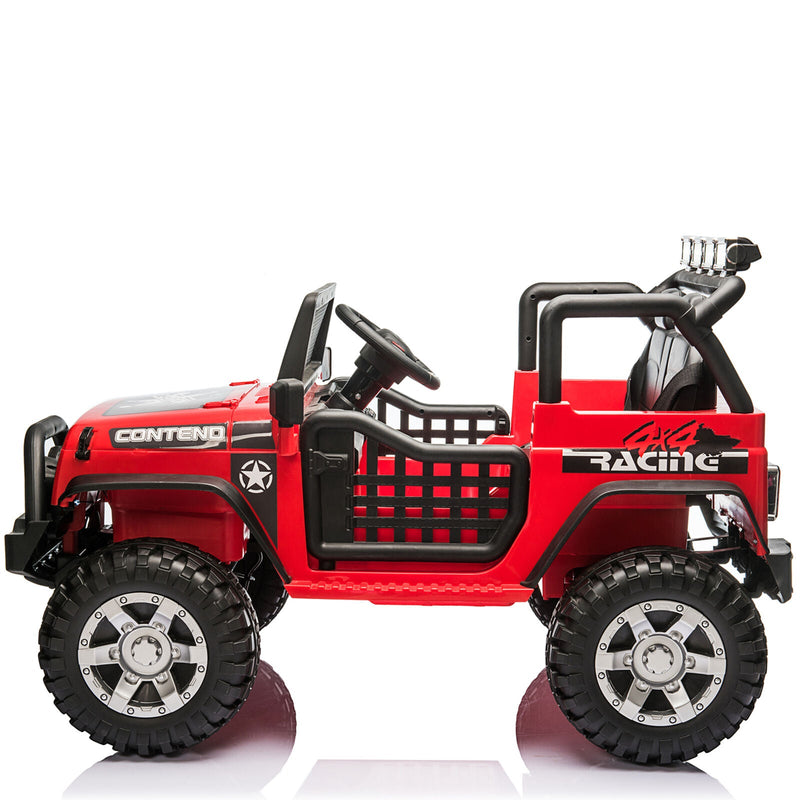 Load image into Gallery viewer, 2-Seater Electric Ride-On Car for Kids with RC Control, MP3 Player, and Realistic Jeep Design
