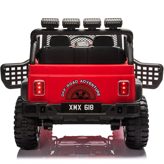 2-Seater Electric Ride-On Car for Kids with RC Control, MP3 Player, and Realistic Jeep Design