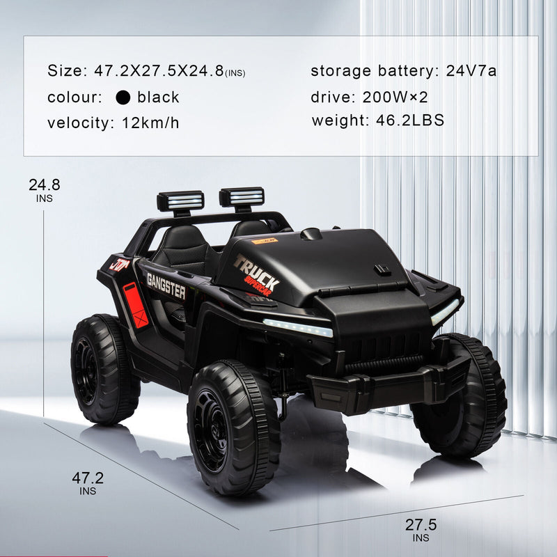 Load image into Gallery viewer, 2-Seater Electric Ride-On Car for Kids with Remote Control - 24V Power and 4 Wheels
