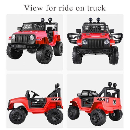 Ride-On Electric Car for Kids: Remote-Controlled Truck Toy with 12V Power Wheel