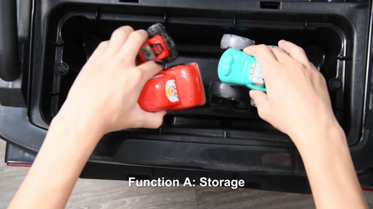 Interactive 12V Kids Car with Cushioned Spring, Cool Lights, and Remote Control