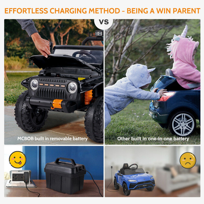 Load image into Gallery viewer, Electric Ride-On Car for Kids with Remote Control, Music, and Lights - 2 Seats, 4 Wheels
