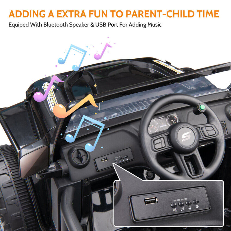 Load image into Gallery viewer, Electric Ride-On Car for Kids with Remote Control, Music, and Lights - 2 Seats, 4 Wheels
