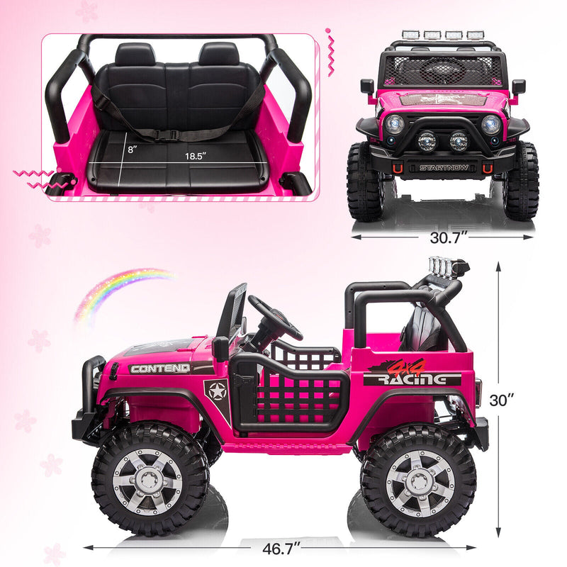 Load image into Gallery viewer, 2-Seater Electric Ride-On Jeep for Kids with MP3 and Remote Control - 12V Toy Truck

