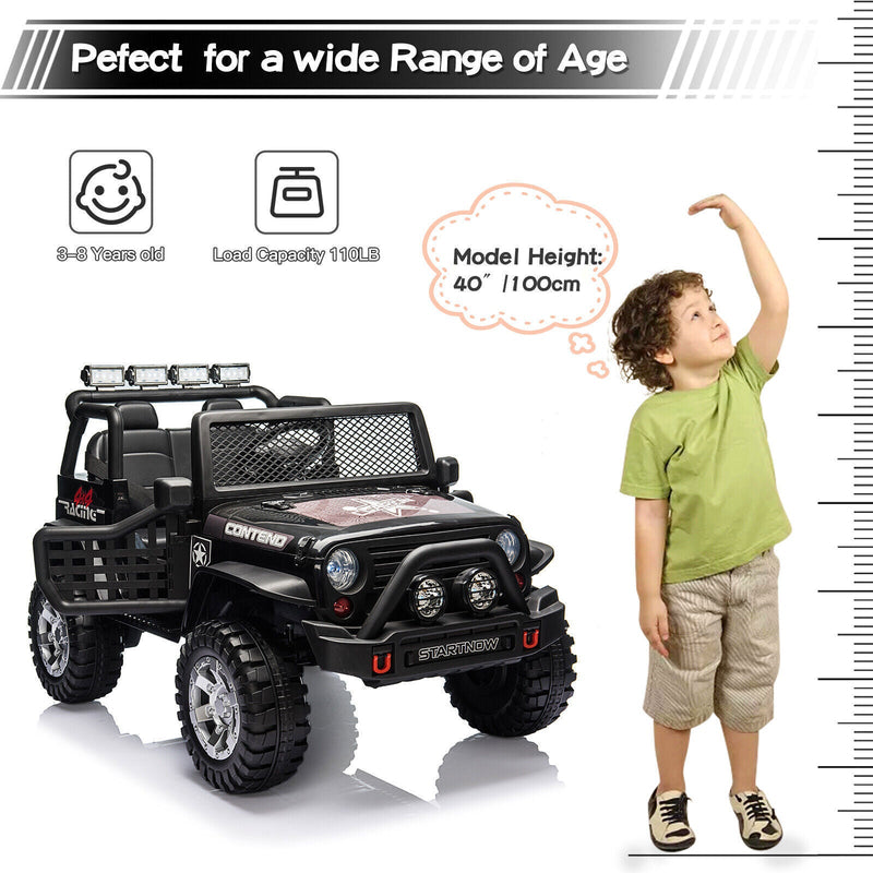 Load image into Gallery viewer, 2-Seater Electric Ride-On Jeep for Kids with Remote Control - 12V Toy Truck
