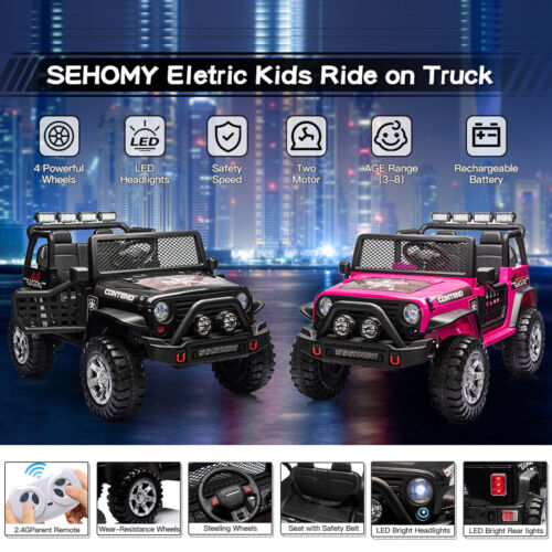 Load image into Gallery viewer, 2-Seater Electric Ride On Jeep Toy with USB, Bluetooth, and Remote Control for Kids (12V)
