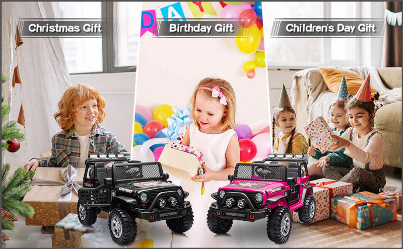 Load image into Gallery viewer, 2-Seater Electric Ride On Jeep Toy with USB, Bluetooth, and Remote Control for Kids (12V)
