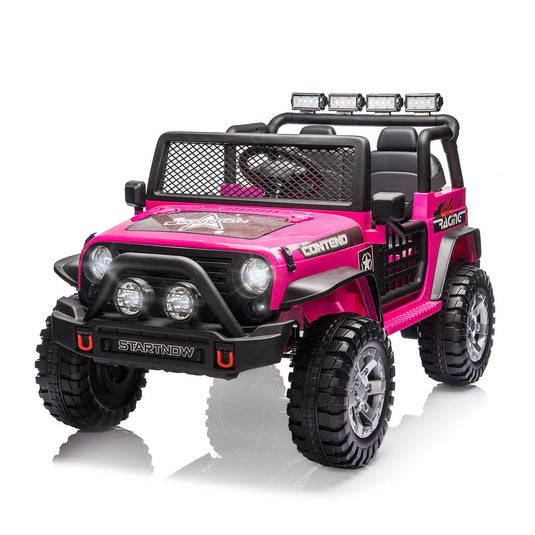 2-Seater Electric Ride On Jeep Toy with USB, Bluetooth, and Remote Control for Kids (12V)