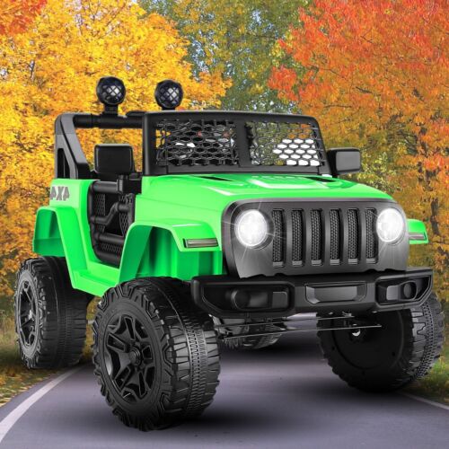 Load image into Gallery viewer, 2-Seater Electric Ride-On Jeep Truck for Kids with RC, MP3, and LED Lights - 12V Battery Powered
