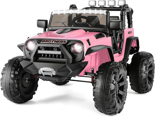 2-Seater Electric Ride-On Jeep with MP3 Player and Remote Control for Kids - 24V LED Toy Car