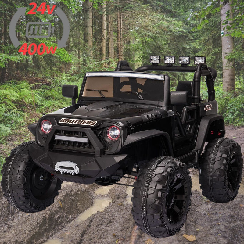 Load image into Gallery viewer, 2 Seater Electric Ride-On Truck for Kids with LED Lights, Music, Remote Control, and AUX/USB Connectivity
