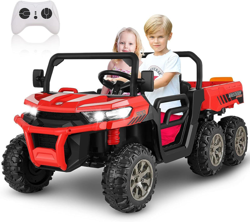 Load image into Gallery viewer, 2-Seater Electric Truck Tractor for Kids with Dump Bed and 3 Speeds - 24V
