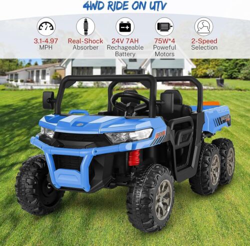 Load image into Gallery viewer, 2-Seater Electric Ride-On Truck with Remote Control and Dump Bed - 24V Kids&#39; Vehicle
