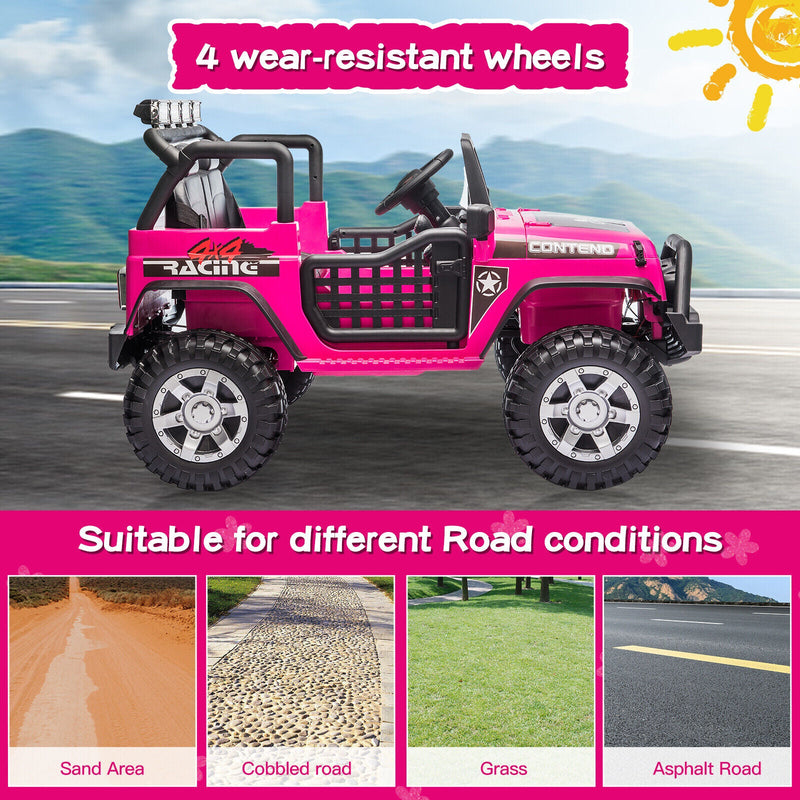 Load image into Gallery viewer, 2-Seater Electric Toy Jeep for Kids with Remote Control, USB and Bluetooth Connectivity
