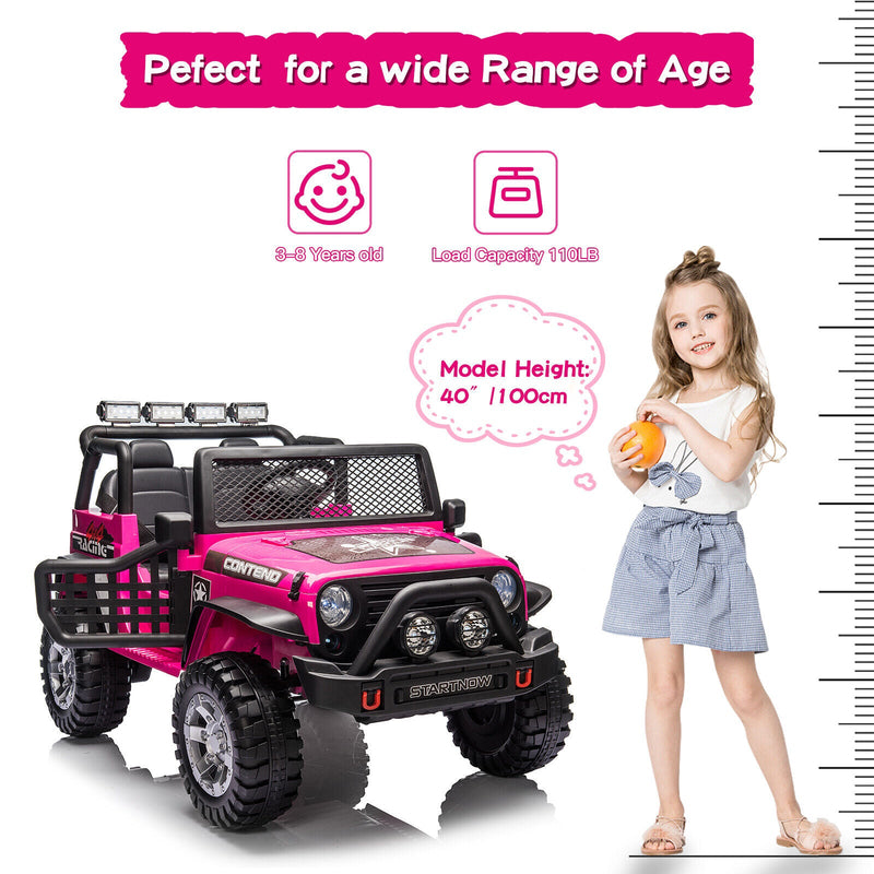 Load image into Gallery viewer, 2-Seater Electric Toy Jeep for Kids with Remote Control, USB and Bluetooth Connectivity
