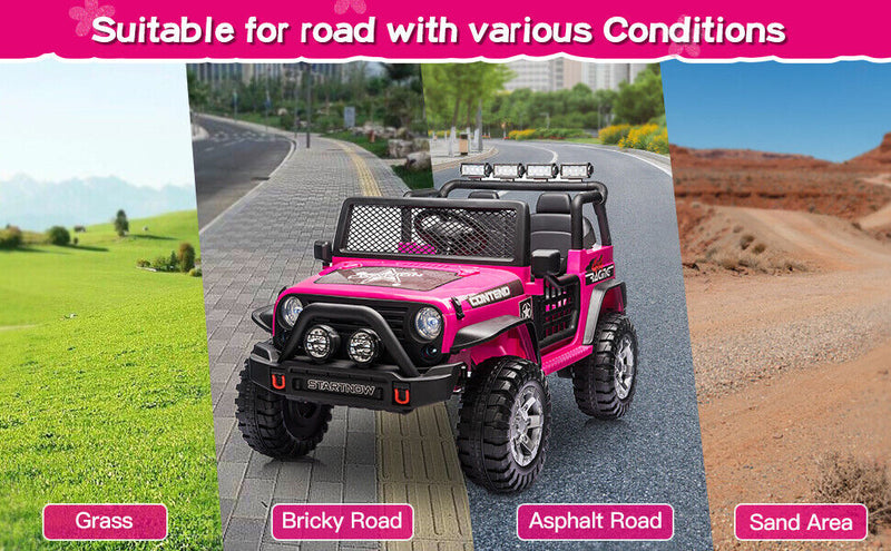 Load image into Gallery viewer, 2-Seater Electric Toy Jeep for Kids with Remote Control, USB and Bluetooth Connectivity

